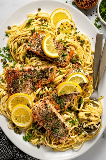 30 Minute Creamy Salmon Pasta - Midwest Foodie