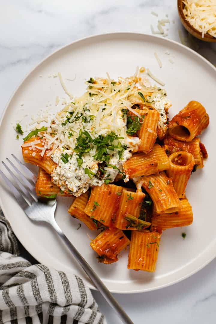 Easy Vegetarian Baked Rigatoni Midwest Foodie
