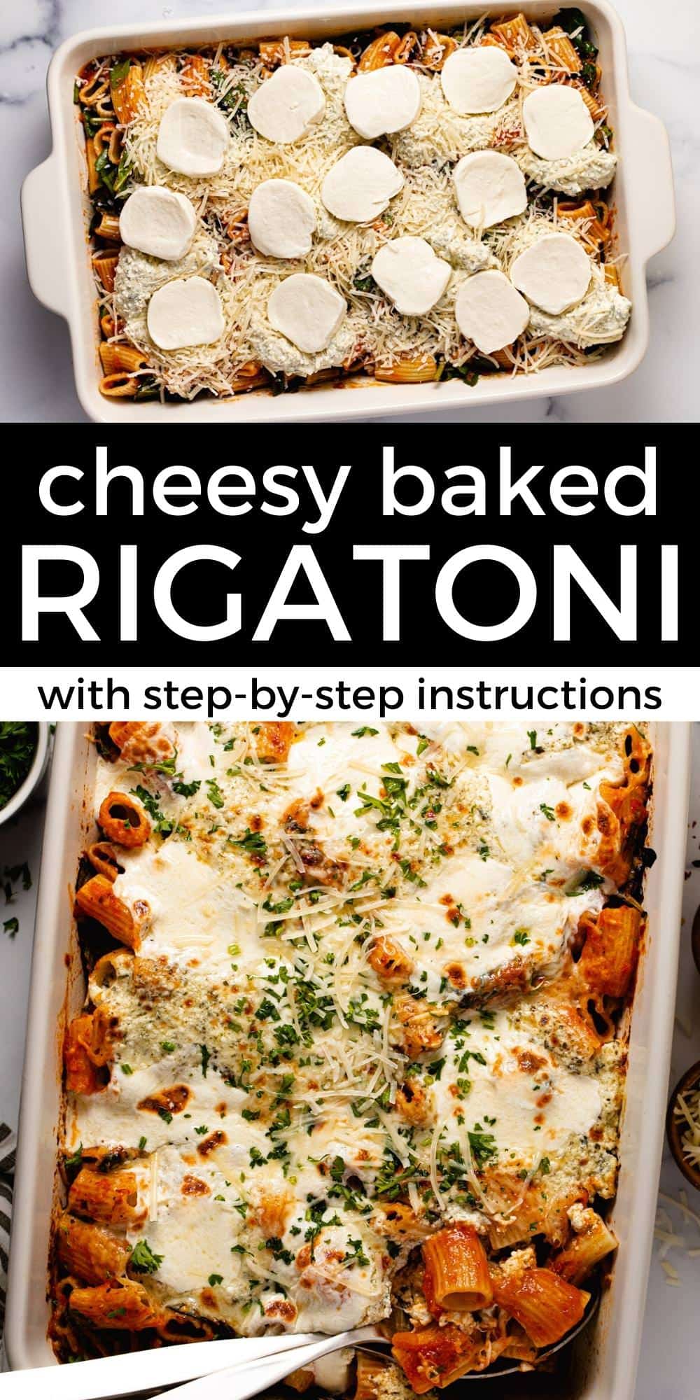 Easy Vegetarian Baked Rigatoni - Midwest Foodie