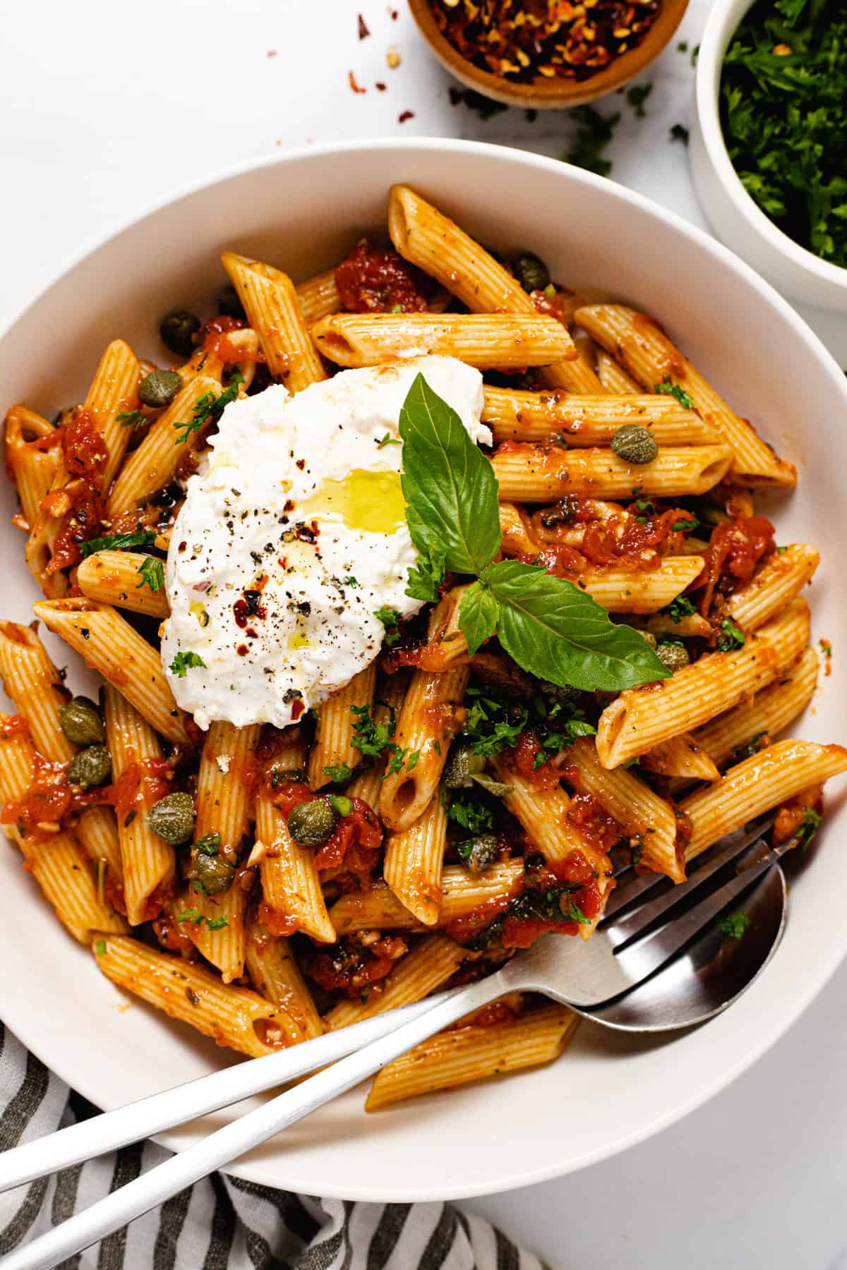 20 Minute Penne Pomodoro - Midwest Foodie