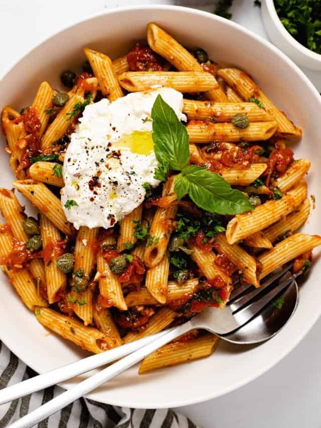 20 Minute Penne Pomodoro - Midwest Foodie