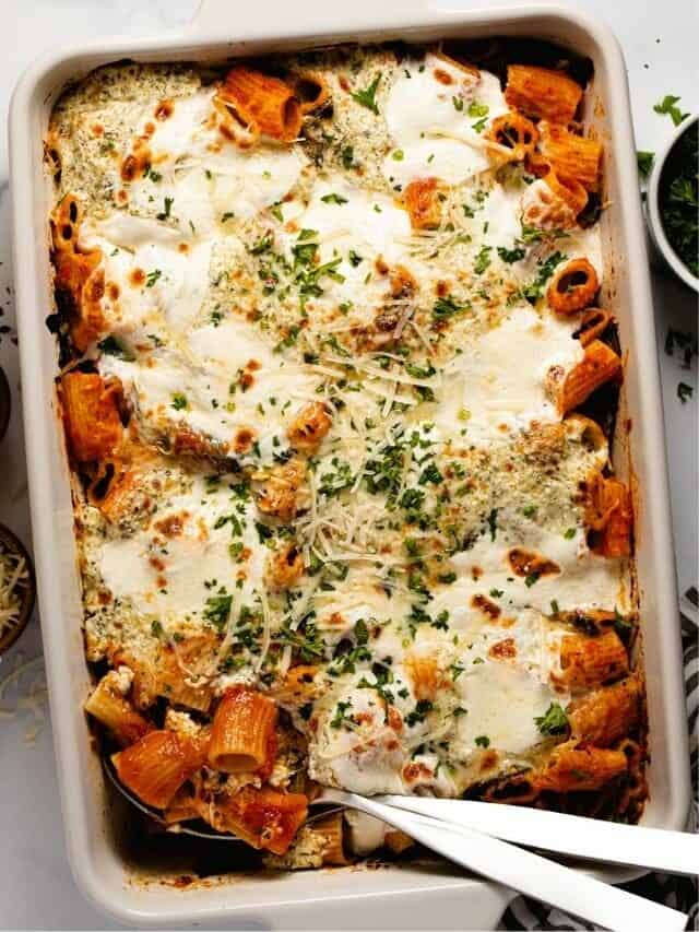 Cheesy Baked Rigatoni Recipe