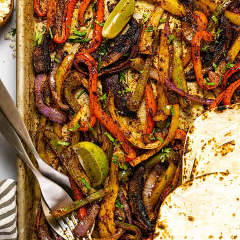 The Easiest Baked Fajita Veggies