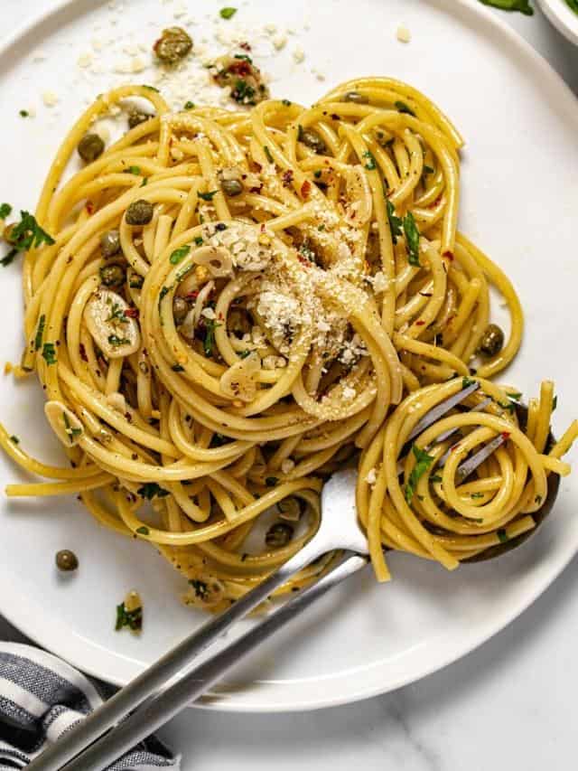 15 Minute Easy Olive Oil Pasta - Midwest Foodie