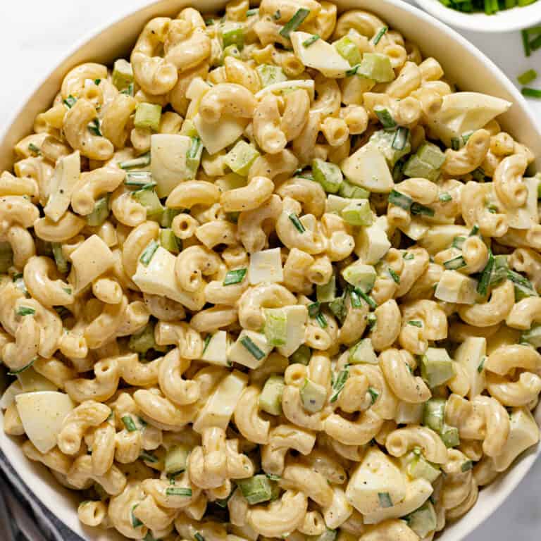 20 Minute Deviled Egg Macaroni Salad