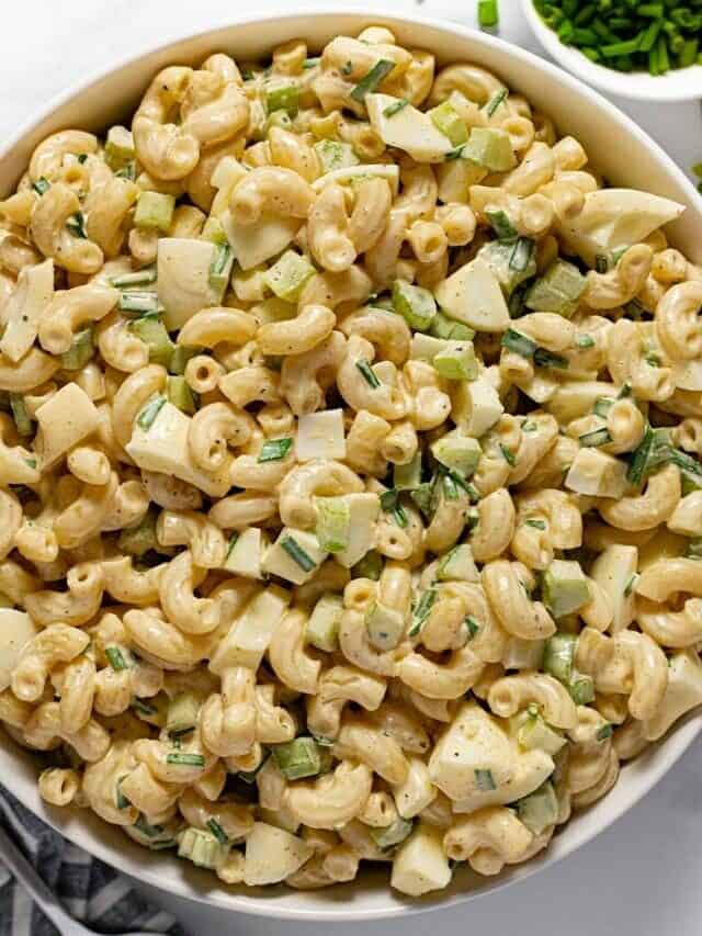 20 Minute Deviled Egg Macaroni Salad