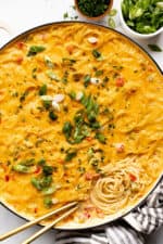 Easy Cheesy Chicken Spaghetti Casserole - Midwest Foodie