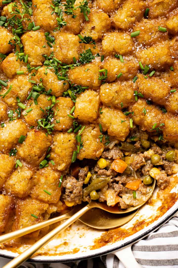 The Best Tater Tot Casserole - NO Condensed Soup - Midwest Foodie