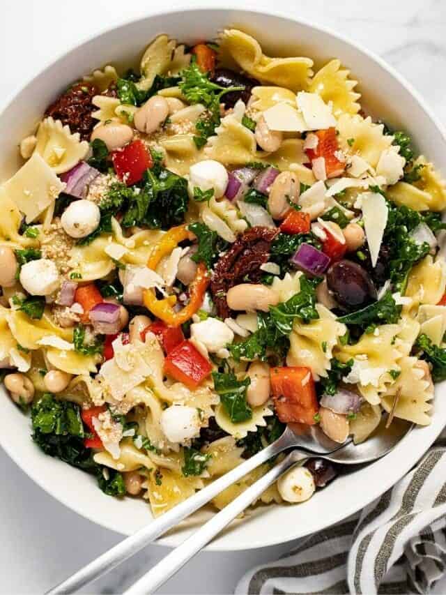 Veggie Loaded Pasta Salad with Italian Dressing