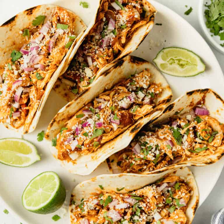 3 Ingredient Slow Cooker Chicken Tacos