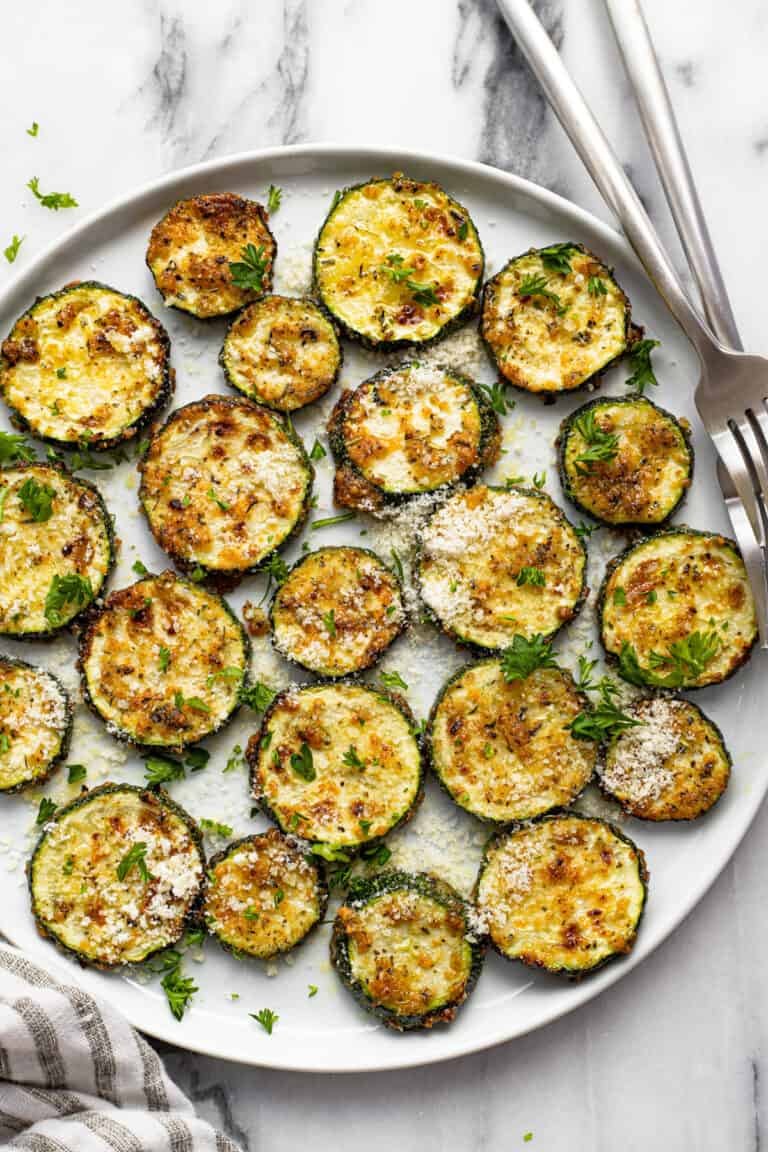 10 Minute Air Fryer Zucchini - Midwest Foodie