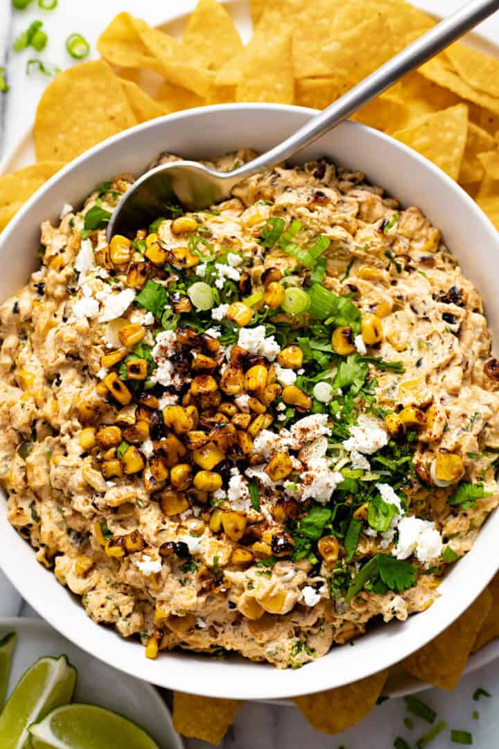 The Best Creamy Street Corn Dip - Midwest Foodie