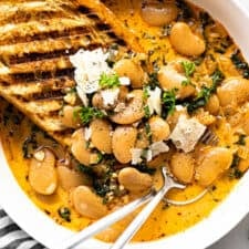 Brothy Butter Beans and Kale-image