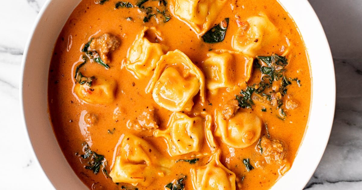 Tortelloni Tomato Soup with Sausage Recipe