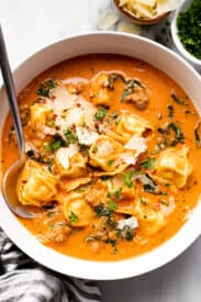 30-Minute Sausage Tortellini Soup - Midwest Foodie