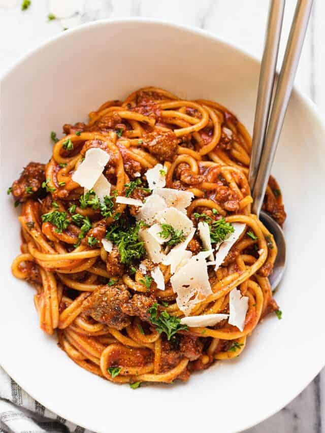 Instant Pot Spaghetti with Meat Sauce