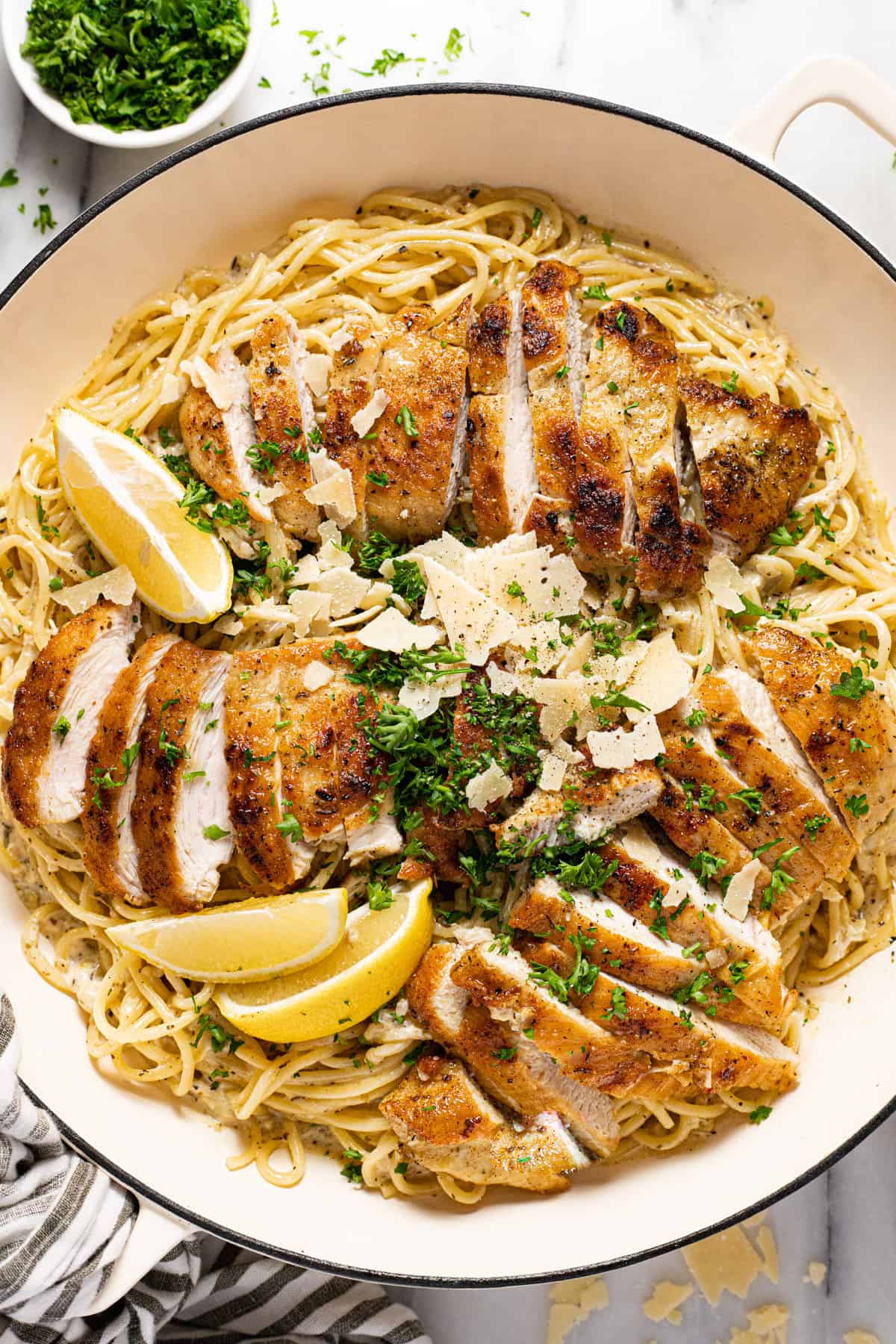 Easy 20-Minute Lemon Chicken Pasta - Midwest Foodie