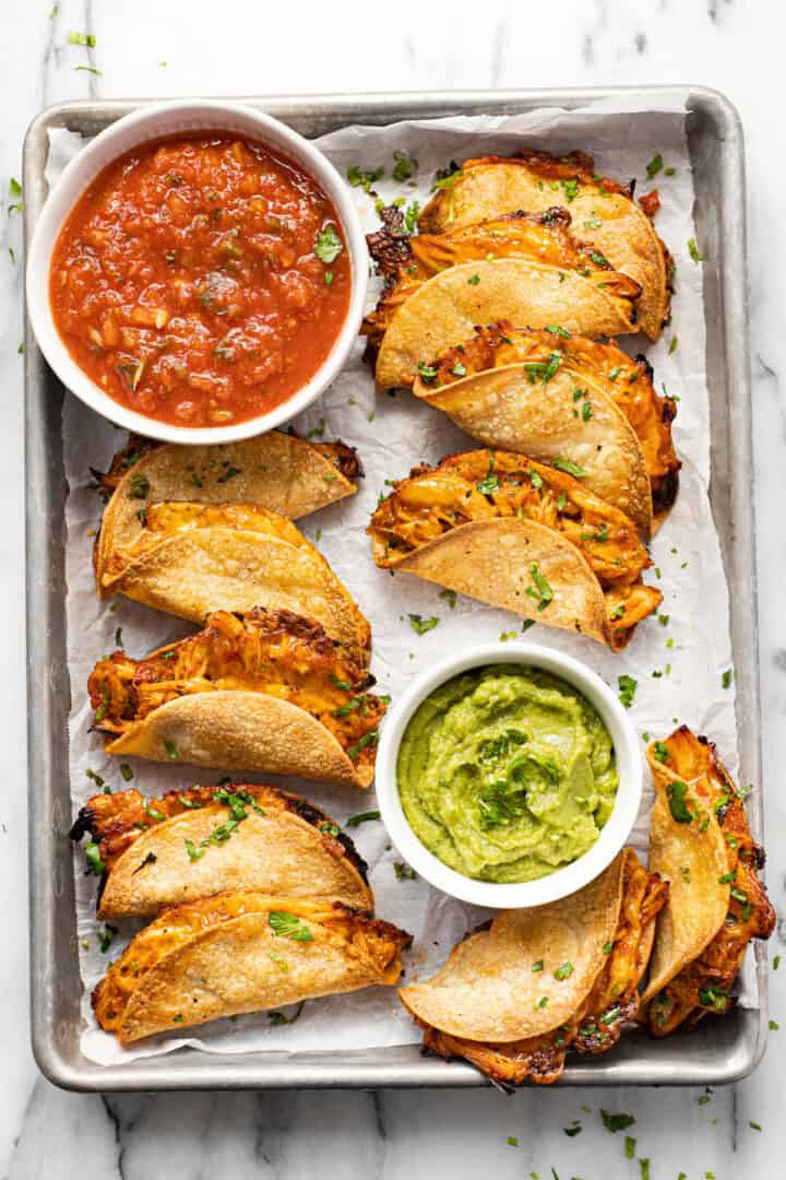 20 Minute Mini Baked Chicken Tacos - Midwest Foodie