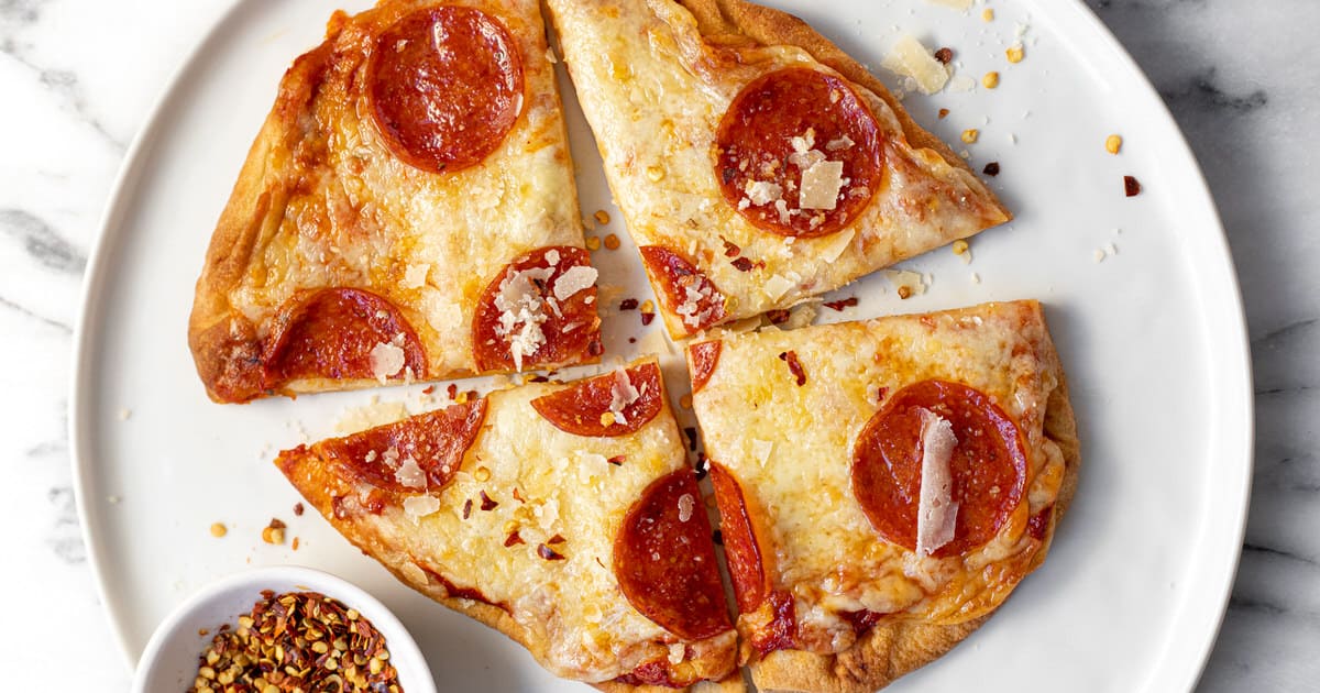 Naan pizza.
