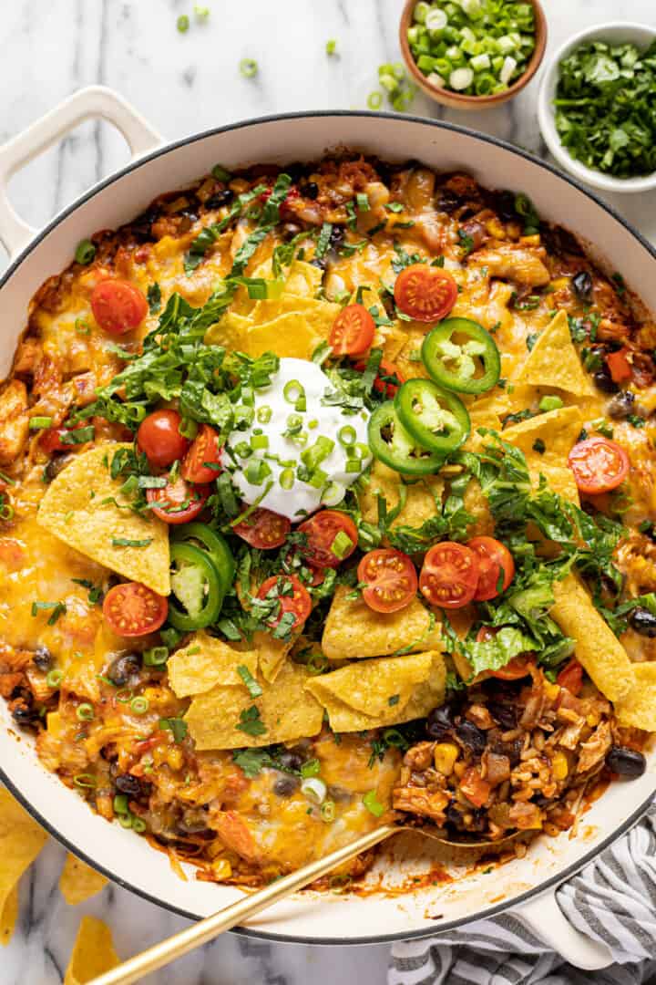 Cheesy Chicken Taco Casserole (with veggies!) - Midwest Foodie