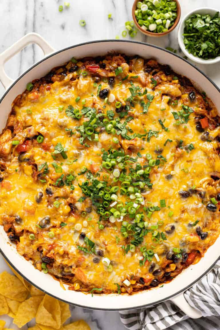 Cheesy Chicken Taco Casserole (with veggies!) - Midwest Foodie