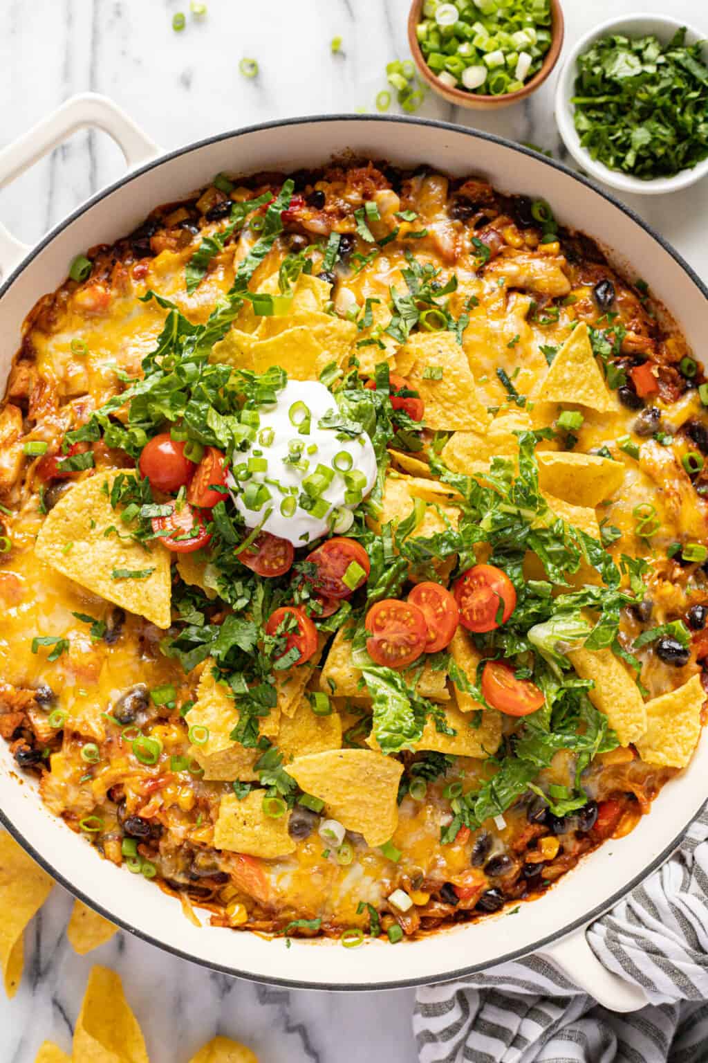 Cheesy Chicken Taco Casserole (with veggies!) - Midwest Foodie