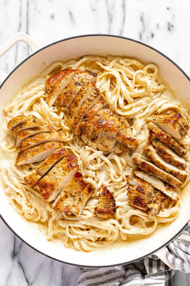 The Easiest Chicken Alfredo Recipe - Midwest Foodie