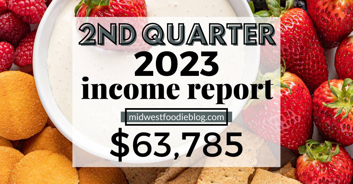 Food Blog Income Report - 2nd Quarter 2023 - Midwest Foodie