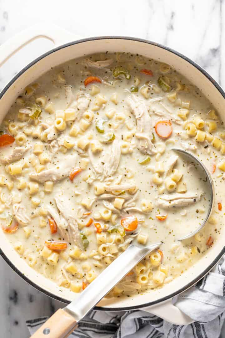 One Pot Creamy Chicken Soup Recipe - Midwest Foodie