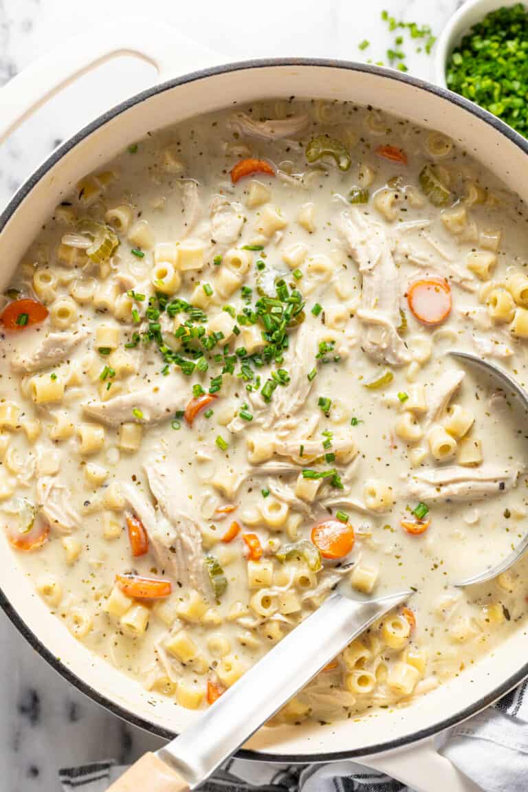 One Pot Creamy Chicken Soup Recipe - Midwest Foodie