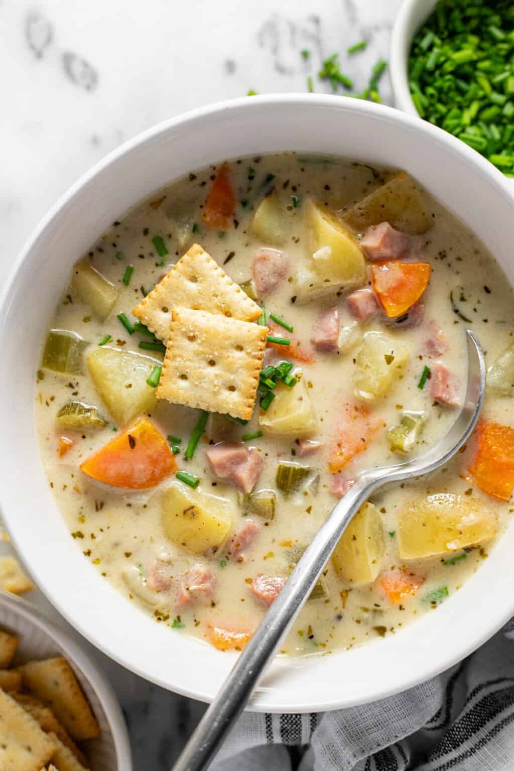 Easy One Pot Ham and Potato Soup - Midwest Foodie