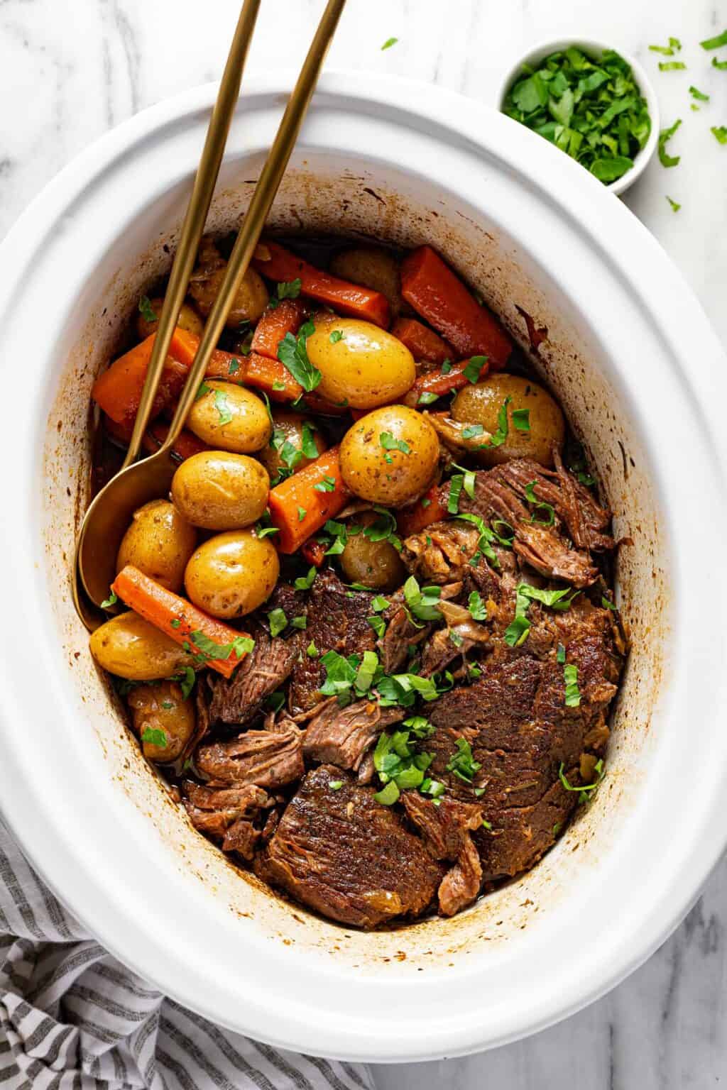 Easy Crock Pot Pot Roast (with Gravy!) - Midwest Foodie