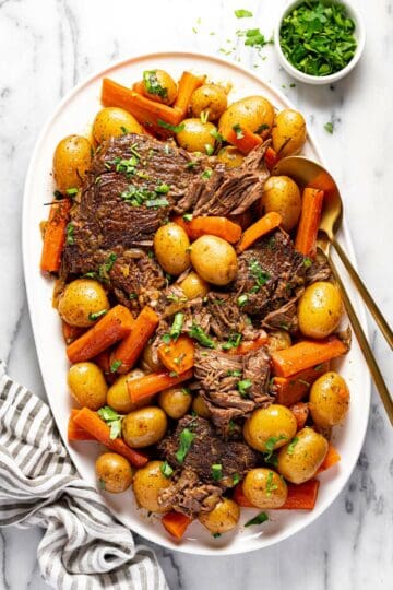 Easy Crock Pot Pot Roast (with Gravy!) - Midwest Foodie