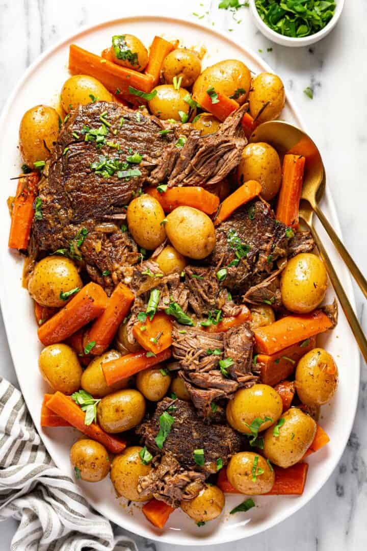 Easy Crock Pot Pot Roast (with Gravy!) - Midwest Foodie