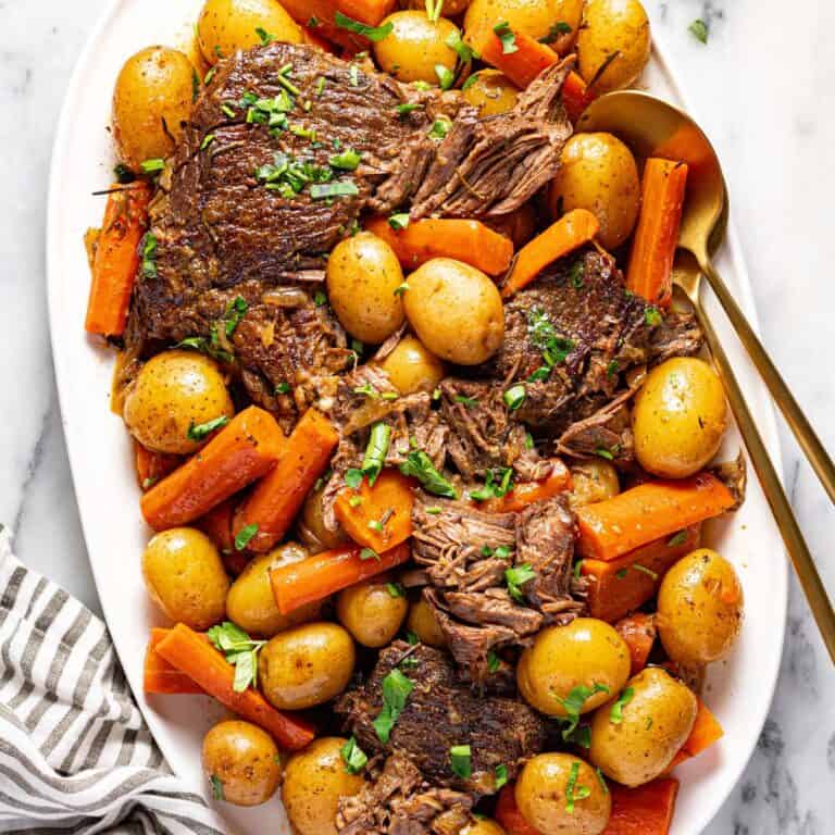 Easy Crock Pot Pot Roast (with Gravy!)