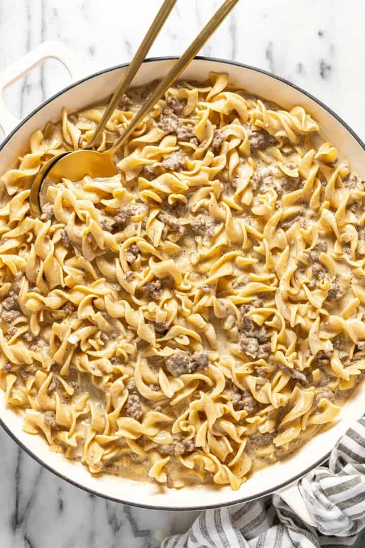 30 Minute Beef and Noodles Recipe (One Pan Dinner!) - Midwest Foodie