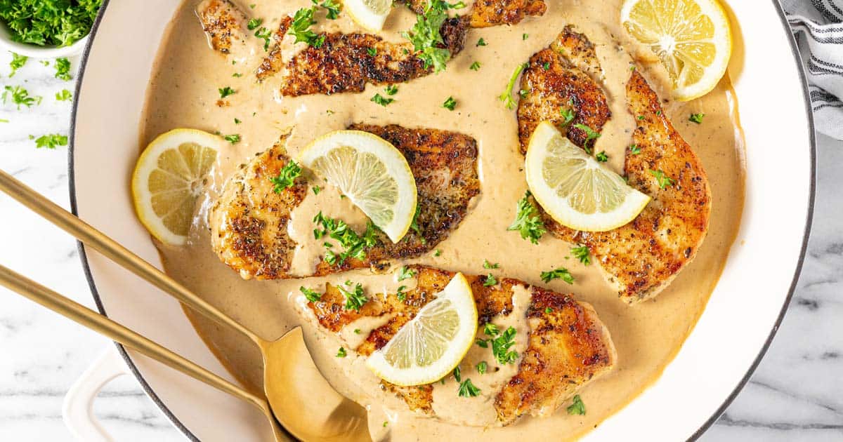 30-Minute Creamy Lemon Chicken - Midwest Foodie