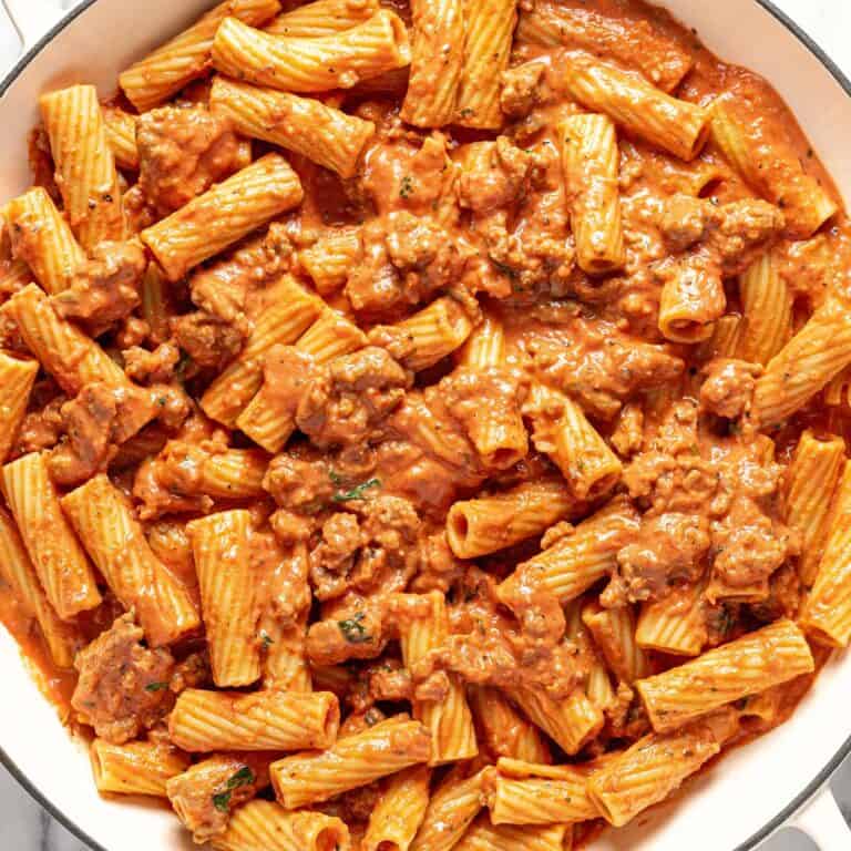 Creamy Sausage Rigatoni Pasta Recipe