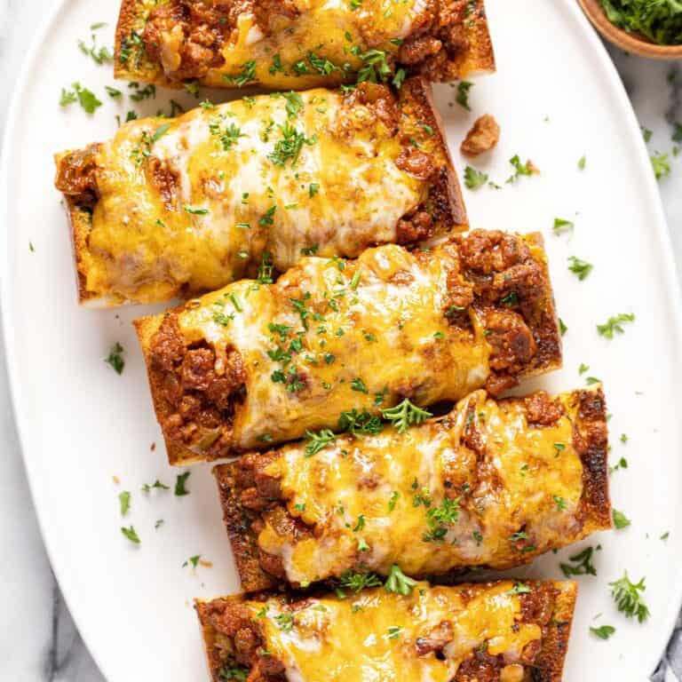 Sloppy Joe Garlic Cheese Bread Recipe