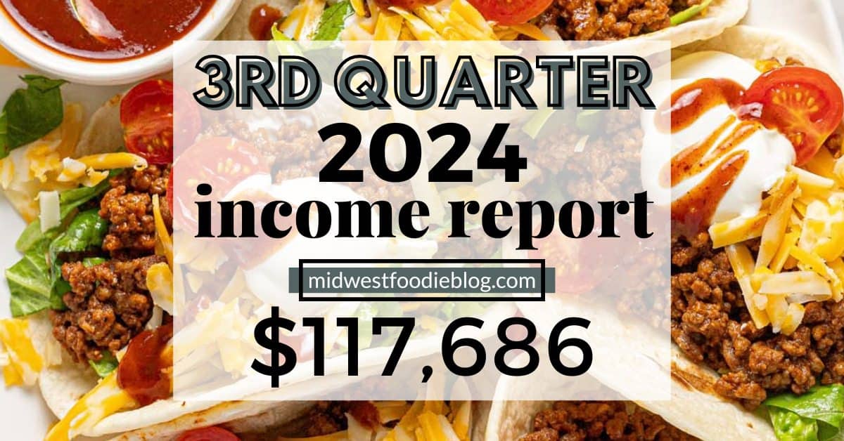 Food Blog Income Report - 3rd Quarter 2024 - Midwest Foodie
