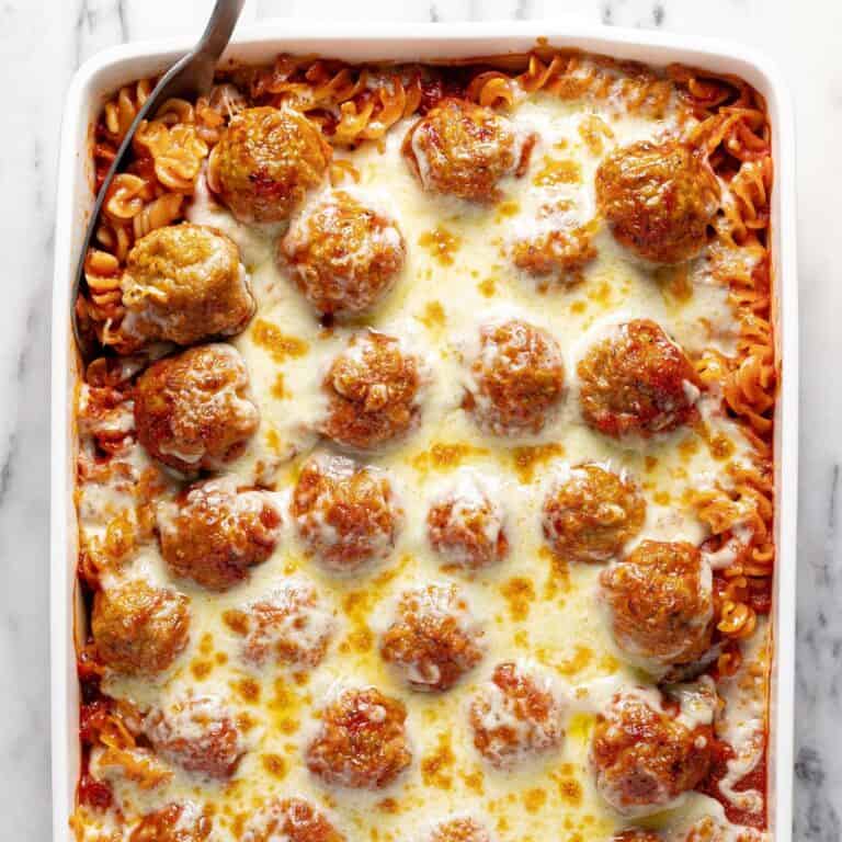 Dump and Bake Meatball Casserole