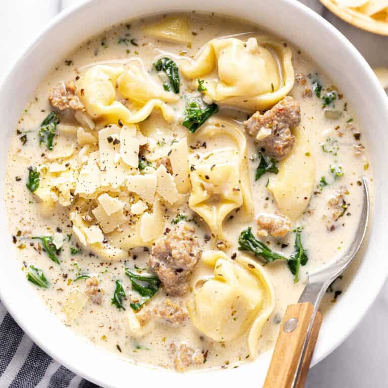 Creamy Italian Sausage Tortellini Soup