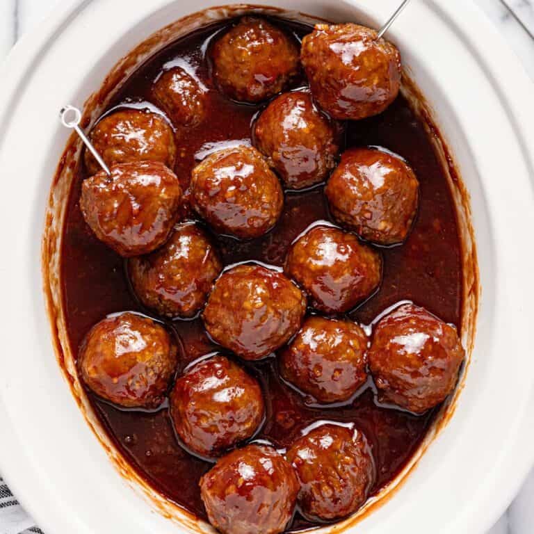 Meatballs with Grape Jelly and Chili Sauce