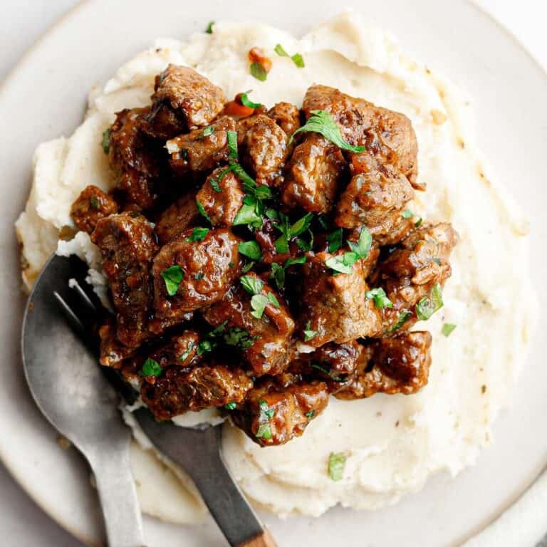 Super Easy Beef Tips Recipe (Stovetop & Crock Pot)