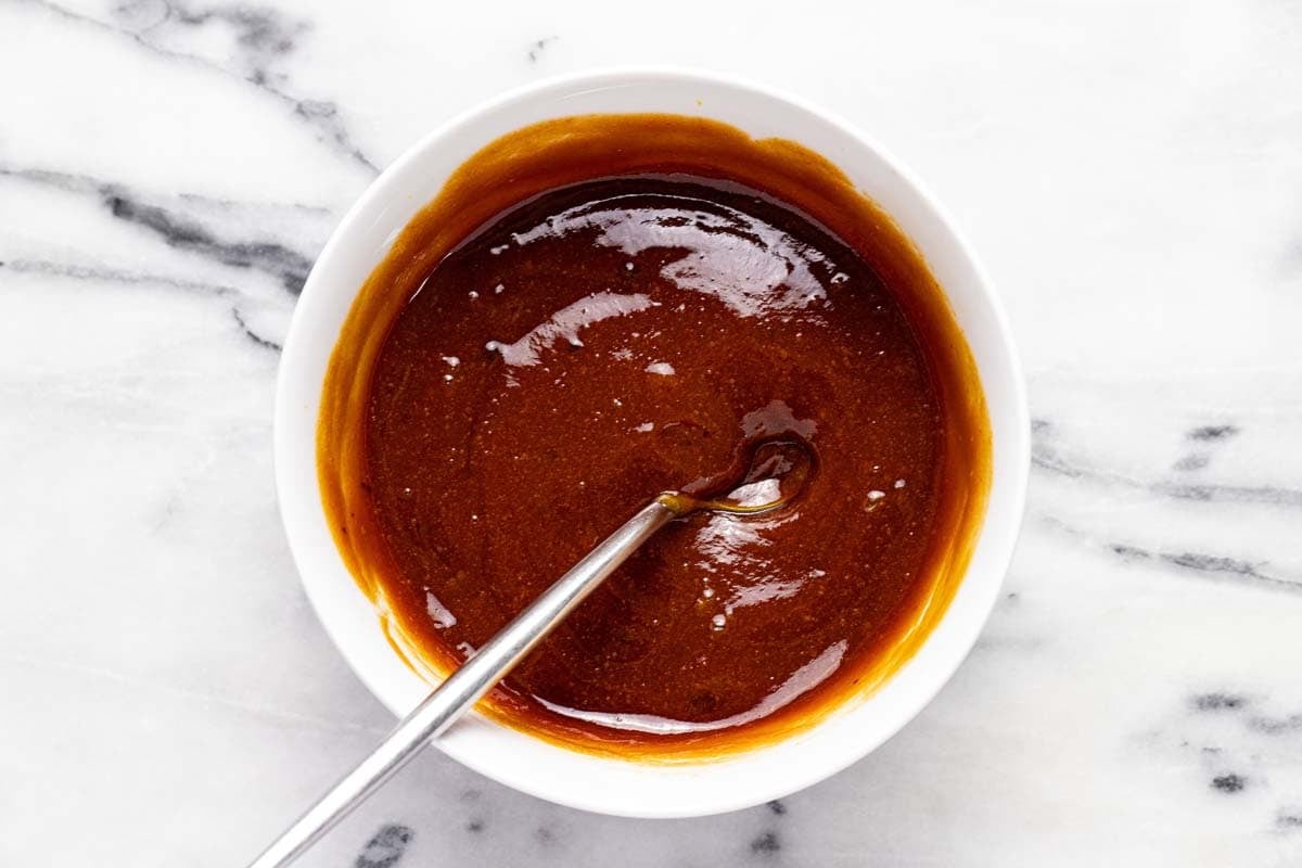 BBQ glaze for topping the homemade meatloaf. 
