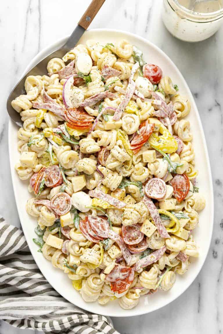 Easy Italian Grinder Pasta Salad - Midwest Foodie