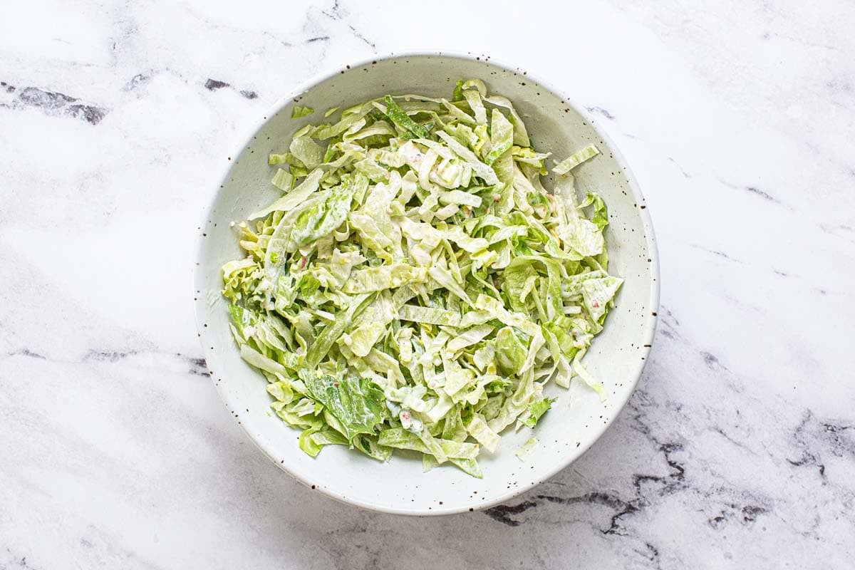Lettuce tossed in a creamy Italian dressing. 