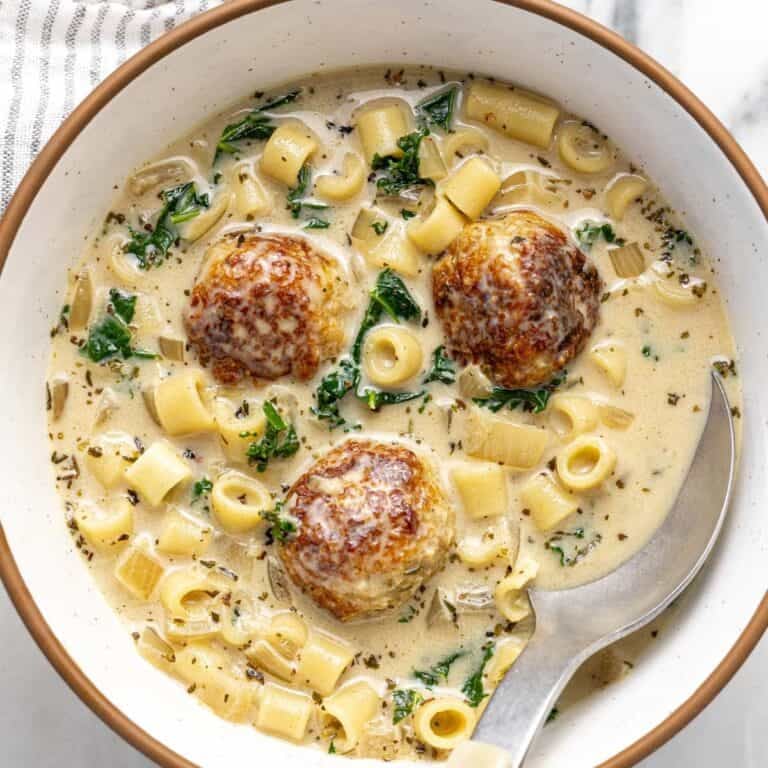 Creamy One-Pot Chicken Meatball Soup