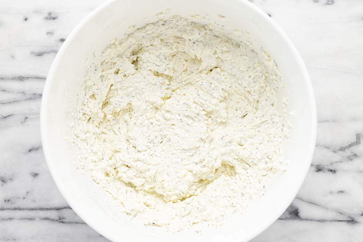 Creamy base used for Greek garlic cheese bread.